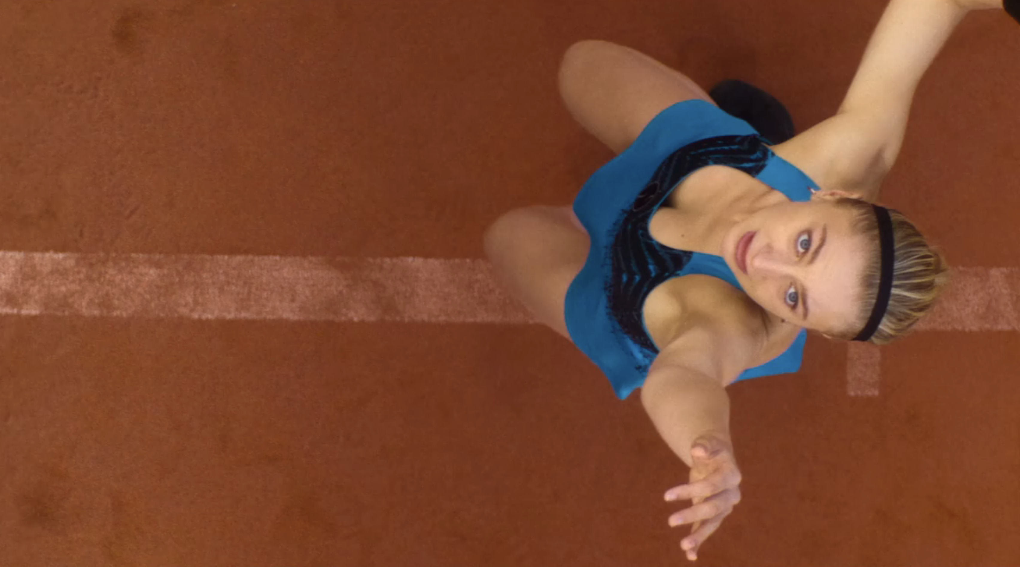 Justine serving in Fifteen-Love